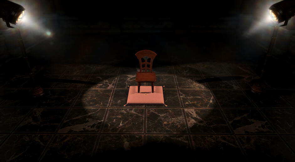 A room that is perfect for a night of good cop, bad cop, or perhaps pounding the truth out of someone. This room is perfect for those that like to be right in the spotlight!